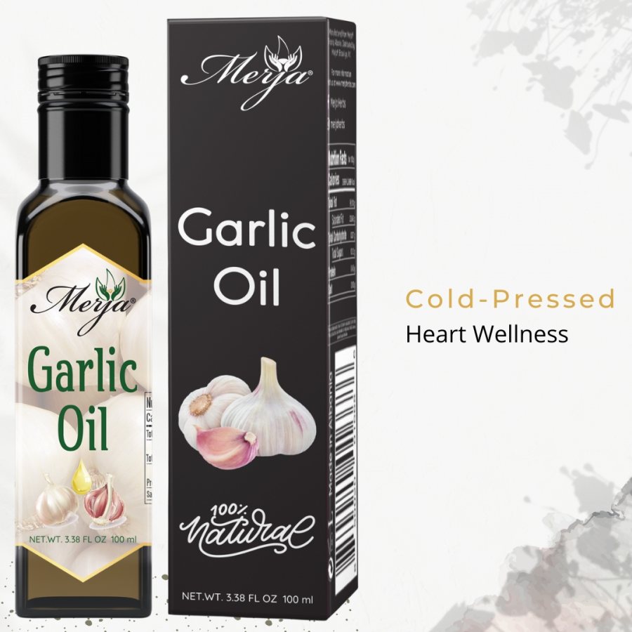 Garlic Oil - For Cooking & Salad Dressings - Reduce High Blood Pressure & Antibacterial & Antiviral - Allium Sativum Oil