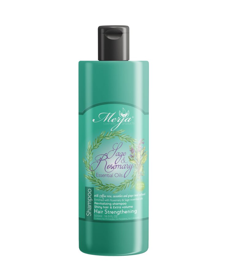 Hair Strengthening Shampoo with Sage & Rosemary - 93.5% Natural Origin - New Arrival